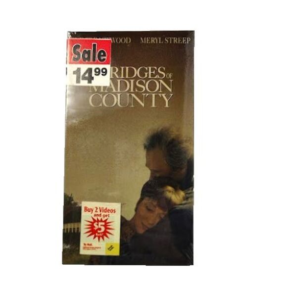 The Bridges of Madison County VHS 1995 Movie Clint Eastwood Sealed Watermark - Picture 1 of 3